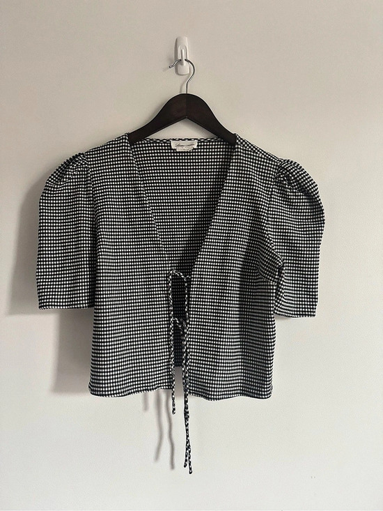 Lovers + Friends Tops - Lovers + Friends Liam Crop Top Gingham Top in Black & White